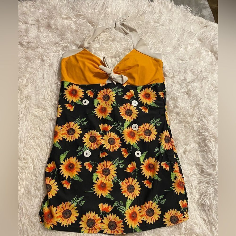 Ekouaer Sunflower Bathing Suit Size Medium